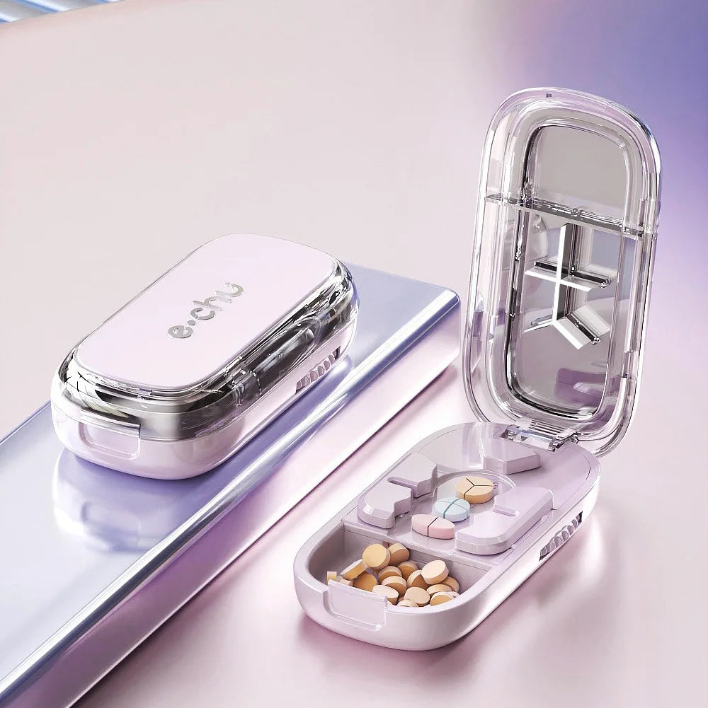 New Pill Cutter 1/2 1/3 1/4 Crusher Grinder with Stainless Steel Blade for Accurate Pill Alignment Travel Home Medicin