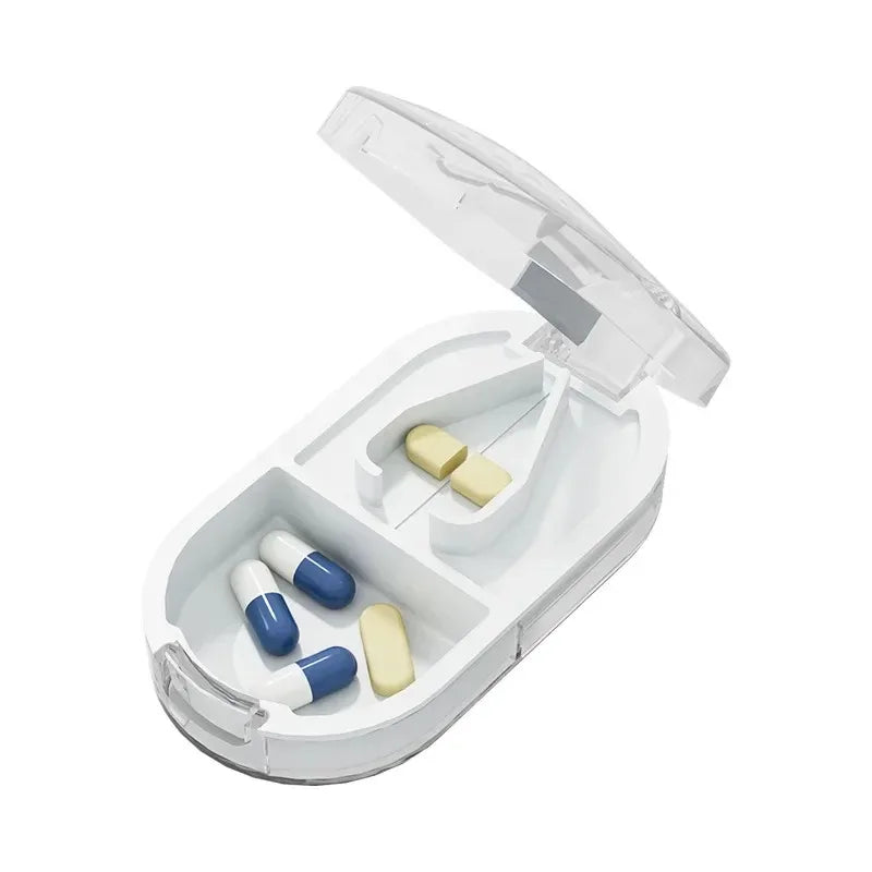 New Pill Cutter 1/2 1/3 1/4 Crusher Grinder with Stainless Steel Blade for Accurate Pill Alignment Travel Home Medicin