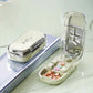 New Pill Cutter 1/2 1/3 1/4 Crusher Grinder with Stainless Steel Blade for Accurate Pill Alignment Travel Home Medicin