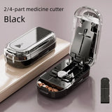 New Pill Cutter 1/2 1/3 1/4 Crusher Grinder with Stainless Steel Blade for Accurate Pill Alignment Travel Home Medicin